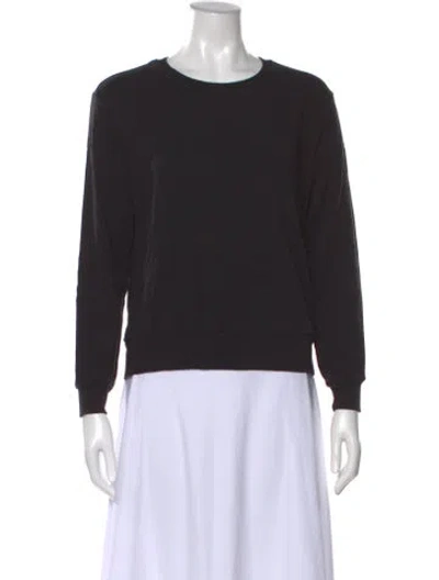 Pre-owned L'agence Crew Neck Long Sleeve Sweatshirt In Black