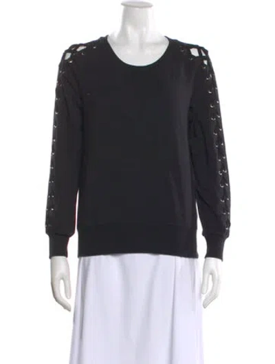 Pre-owned L'agence Crew Neck Long Sleeve Sweatshirt In Black