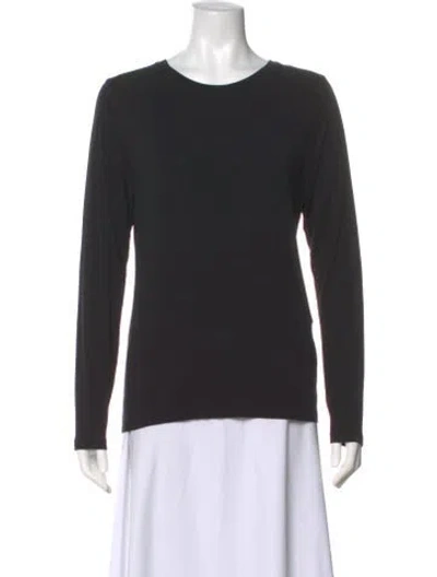 Pre-owned L'agence Crew Neck Long Sleeve Top In Black