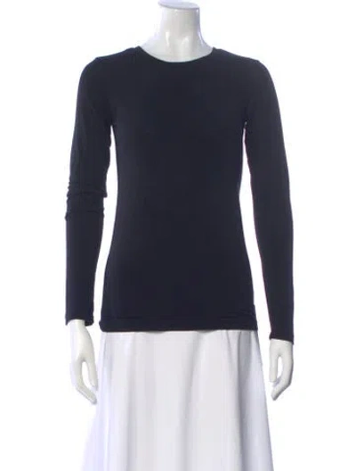 Pre-owned L'agence Crew Neck Long Sleeve Top In Blue