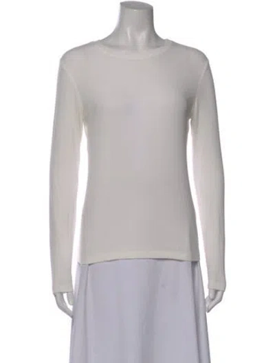 Pre-owned L'agence Crew Neck Long Sleeve Top In Gray