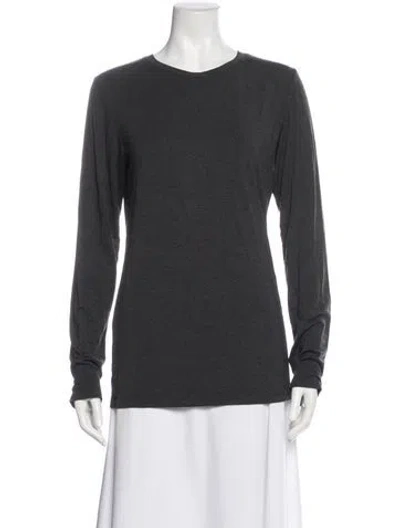 Pre-owned L'agence Crew Neck Long Sleeve Top In Gray