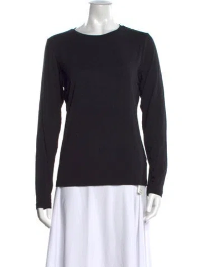 Pre-owned L'agence Crew Neck Long Sleeve Top W/ Tags In Black