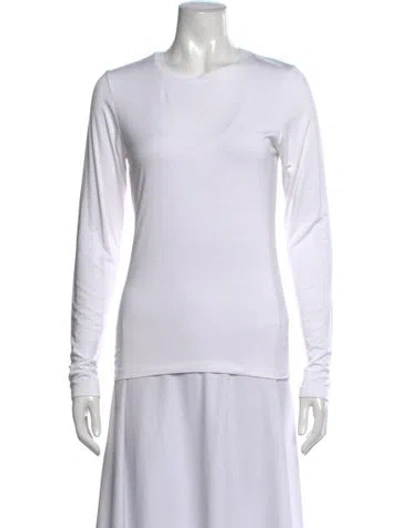 Pre-owned L'agence Crew Neck Long Sleeve T-shirt In White
