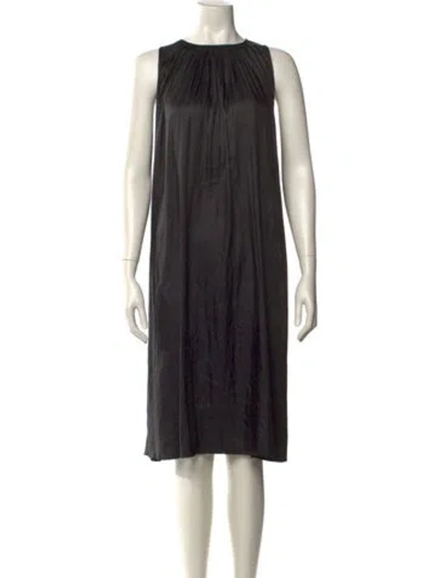 Pre-owned L'agence Crew Neck Midi Length Dress In Black