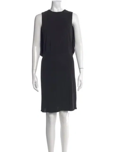 Pre-owned L'agence Crew Neck Mini Dress In Black