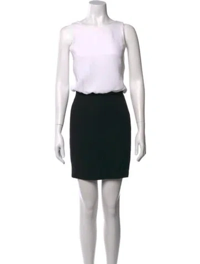Pre-owned L'agence Crew Neck Mini Dress In Black