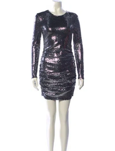 Pre-owned L'agence Crew Neck Mini Dress In Blue