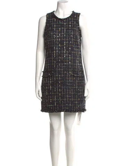 Pre-owned L'agence Crew Neck Mini Dress In Multi