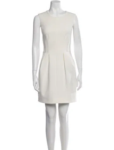 Pre-owned L'agence Crew Neck Mini Dress In Neutral