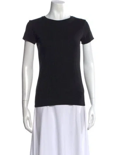 Pre-owned L'agence Crew Neck Short Sleeve T-shirt In Black