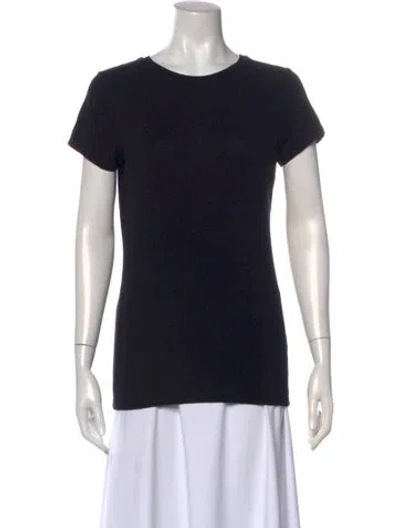 Pre-owned L'agence Crew Neck Short Sleeve T-shirt In Black