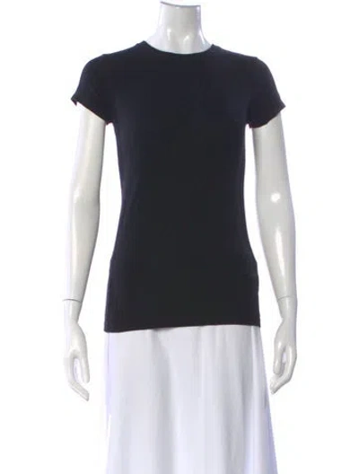 Pre-owned L'agence Crew Neck Short Sleeve T-shirt In Black