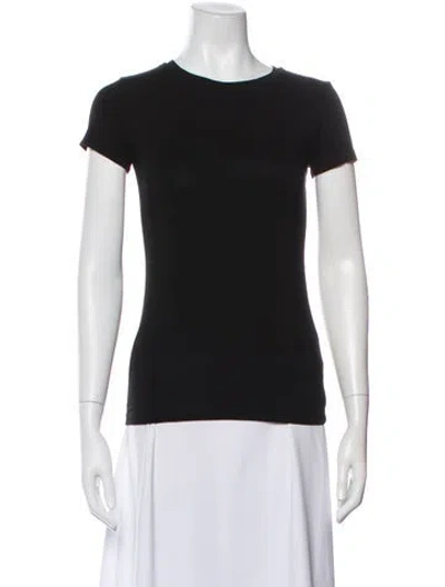 Pre-owned L'agence Crew Neck Short Sleeve T-shirt In Black