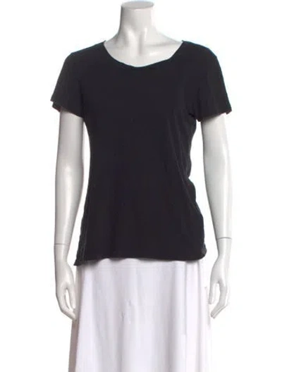 Pre-owned L'agence Crew Neck Short Sleeve T-shirt In Black