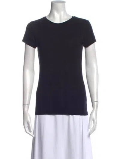 Pre-owned L'agence Crew Neck Short Sleeve T-shirt In Black