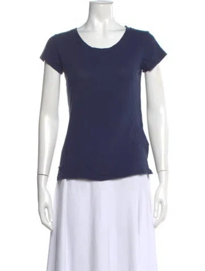 Pre-owned L'agence Crew Neck Short Sleeve T-shirt In Blue