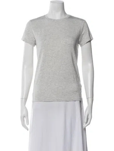 Pre-owned L'agence Crew Neck Short Sleeve T-shirt In Grey