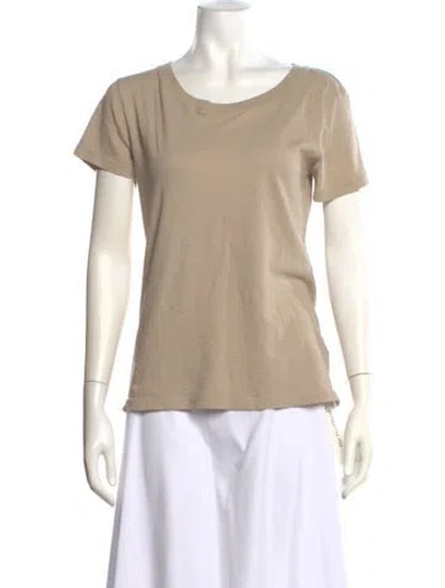Pre-owned L'agence Crew Neck Short Sleeve T-shirt In Neutral