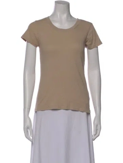 Pre-owned L'agence Crew Neck Short Sleeve T-shirt In Neutral