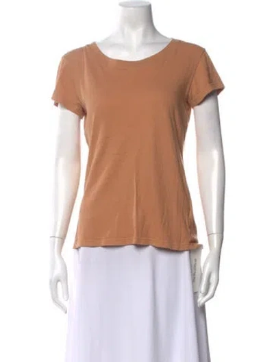 Pre-owned L'agence Crew Neck Short Sleeve T-shirt In Neutrals