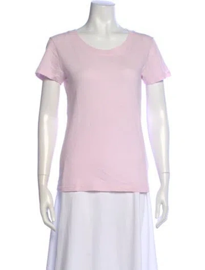 Pre-owned L'agence Crew Neck Short Sleeve T-shirt In Pink