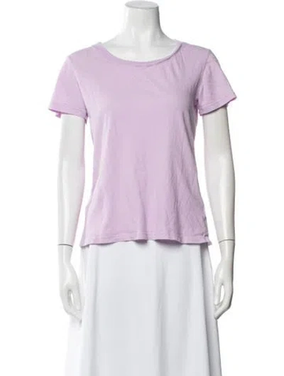 Pre-owned L'agence Crew Neck Short Sleeve T-shirt In Purple