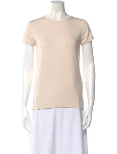 Pre-owned L'agence Crew Neck Short Sleeve T-shirt W/ Tags In Neutral