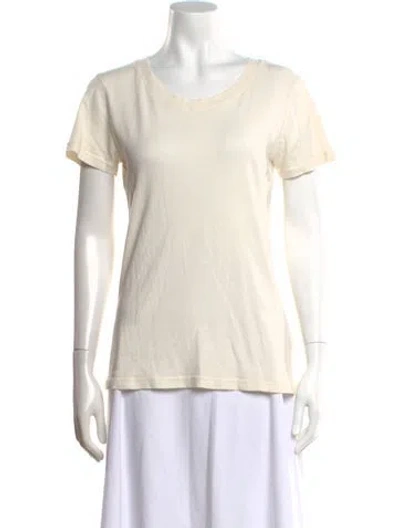 Pre-owned L'agence Crew Neck Short Sleeve T-shirt W/ Tags In Neutral