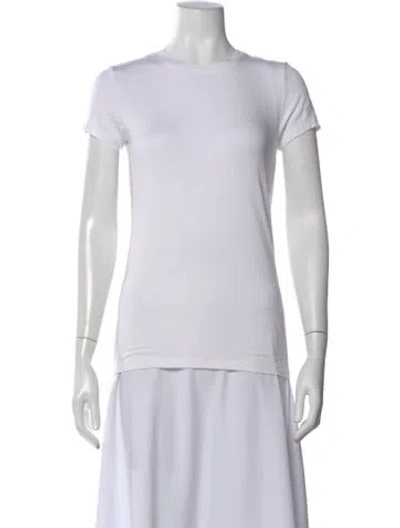Pre-owned L'agence Crew Neck Short Sleeve T-shirt W/ Tags In White