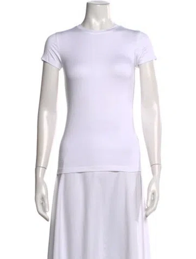 Pre-owned L'agence Crew Neck Short Sleeve T-shirt W/ Tags In White