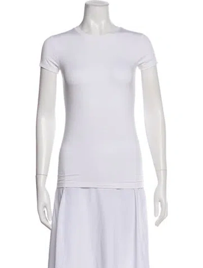 Pre-owned L'agence Crew Neck Short Sleeve T-shirt In White