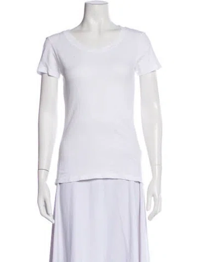 Pre-owned L'agence Crew Neck Short Sleeve T-shirt In White