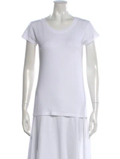 Pre-owned L'agence Crew Neck Short Sleeve T-shirt In White