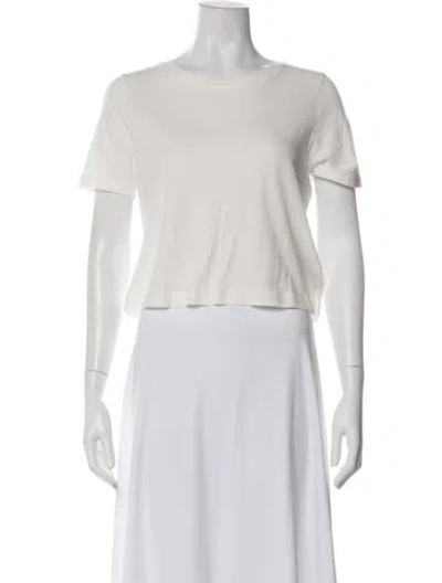Pre-owned L'agence Crew Neck Short Sleeve T-shirt In White