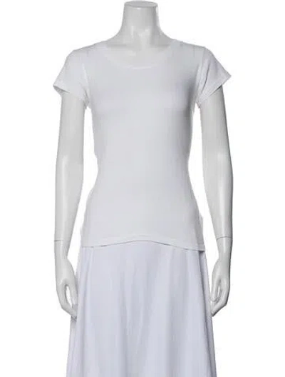 Pre-owned L'agence Crew Neck Short Sleeve T-shirt In White