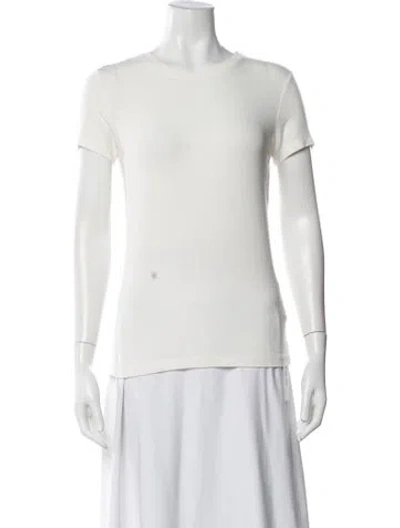 Pre-owned L'agence Crew Neck Short Sleeve T-shirt In White