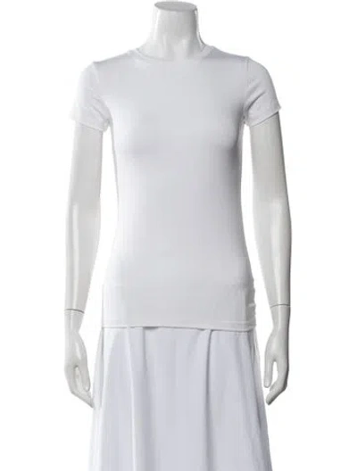 Pre-owned L'agence Crew Neck Short Sleeve T-shirt In White
