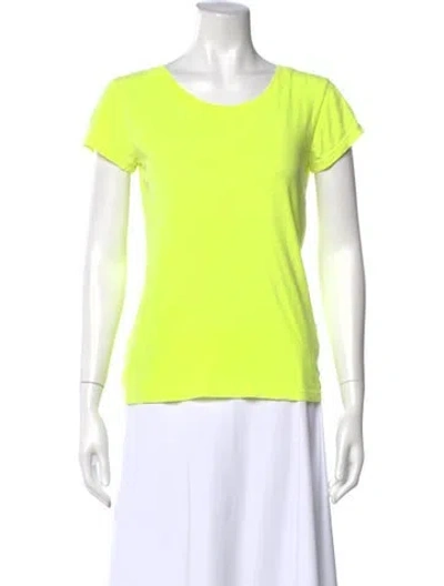 Pre-owned L'agence Crew Neck Short Sleeve T-shirt In Yellow