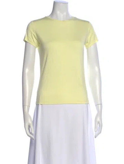 Pre-owned L'agence Crew Neck Short Sleeve T-shirt In Yellow