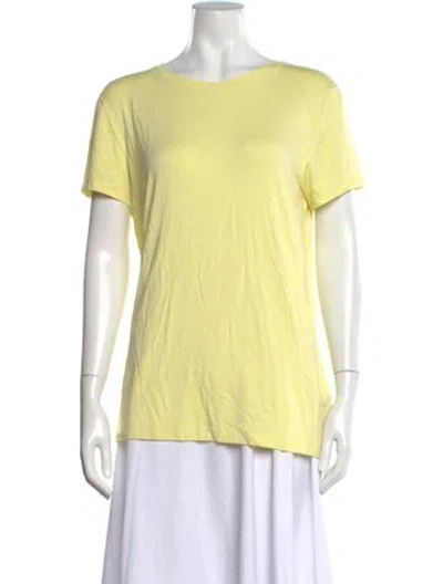 Pre-owned L'agence Crew Neck Short Sleeve T-shirt In Yellow