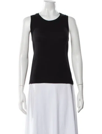 Pre-owned L'agence Crew Neck Sleeveless Top In Black