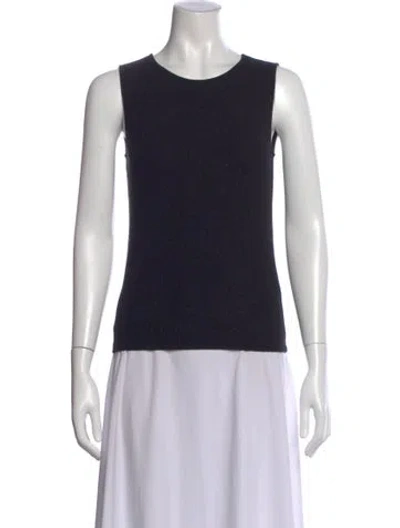 Pre-owned L'agence Crew Neck Sleeveless Top In Black