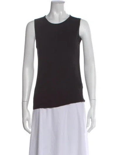 Pre-owned L'agence Crew Neck Sleeveless Top In Black