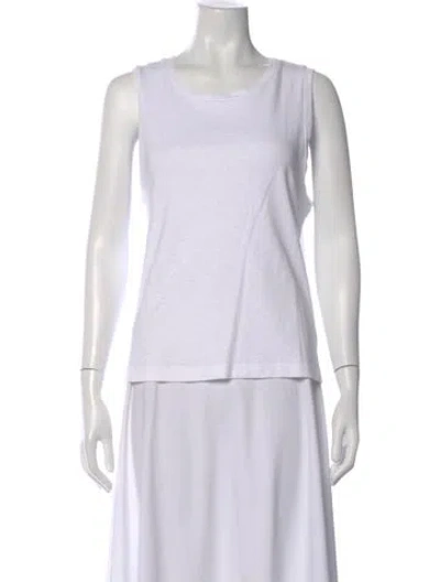 Pre-owned L'agence Crew Neck Sleeveless Top W/ Tags In White