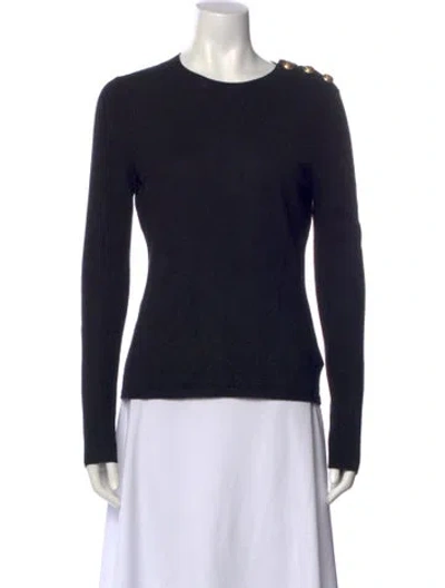 Pre-owned L'agence Crew Neck Sweater In Black