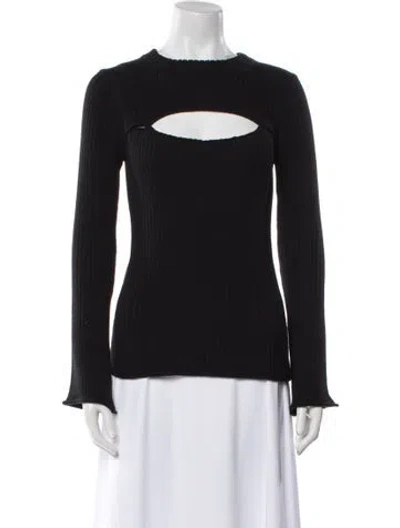 Pre-owned L'agence Crew Neck Sweater In Black
