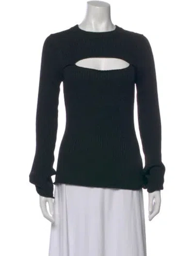 Pre-owned L'agence Crew Neck Sweater In Black