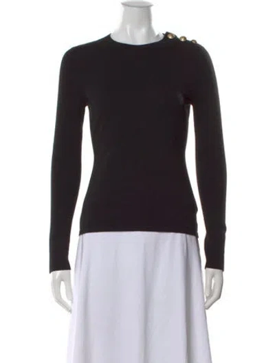 Pre-owned L'agence Crew Neck Sweater In Black