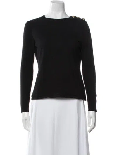 Pre-owned L'agence Crew Neck Sweater In Black